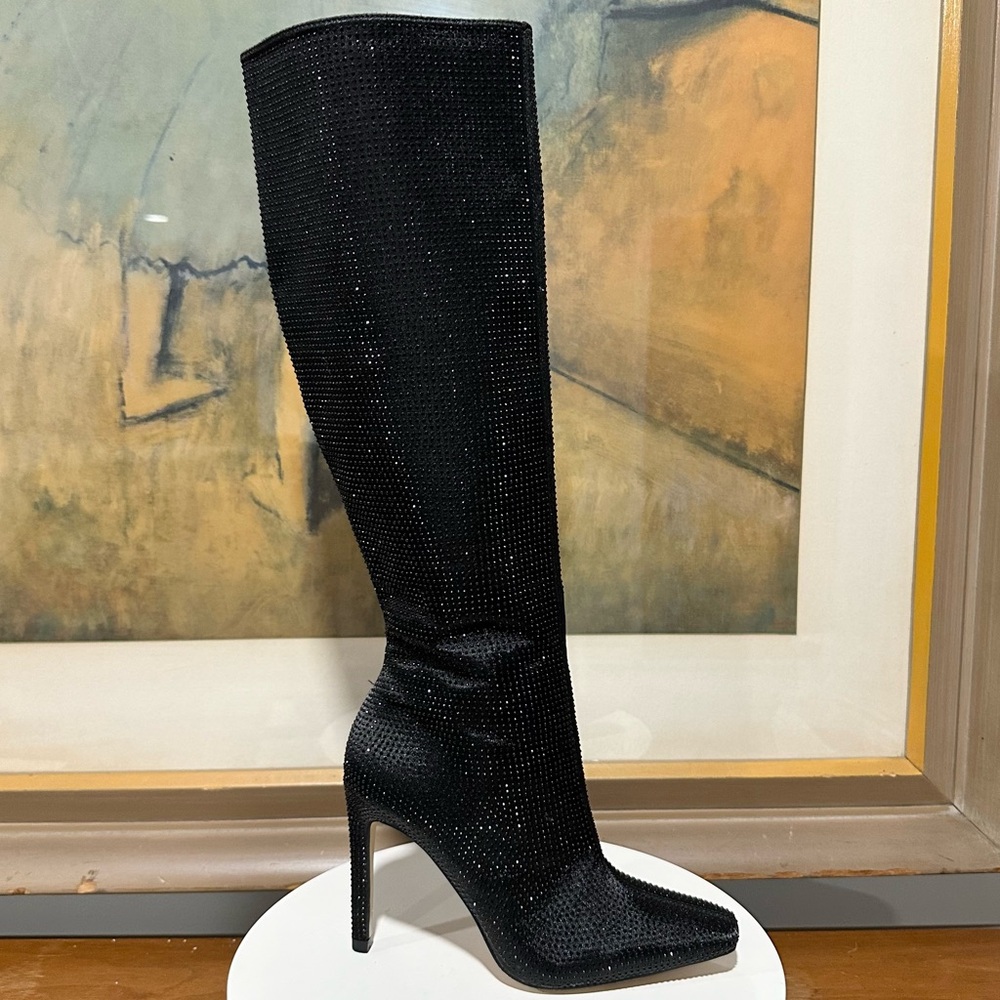 🌸LADY COUTURE🌸 Diamond Black Boot Size: 5 - Picture 5 of 16